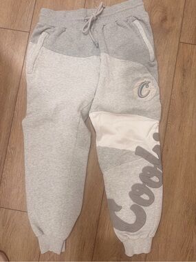 Cookies Light Gray Patchwork Jogger Sweatpants with Graphic 0528